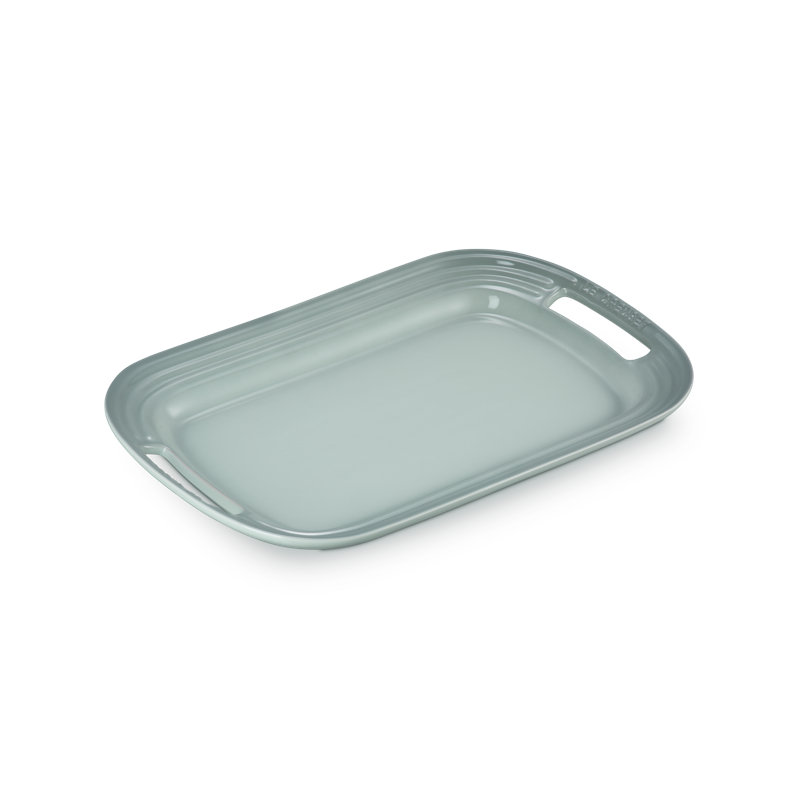 Le Creuset Stoneware Serving Platter, 14 In. - Sea Salt, Sea Salt