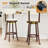 Bar Height Chairs Set of Swivel High Barstool w/ Padded Seat & Backrest-53304739-53304740