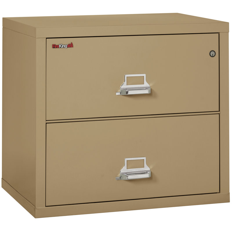 Fireproof 2 - Drawer File Cabinet, Sand, Key Lock