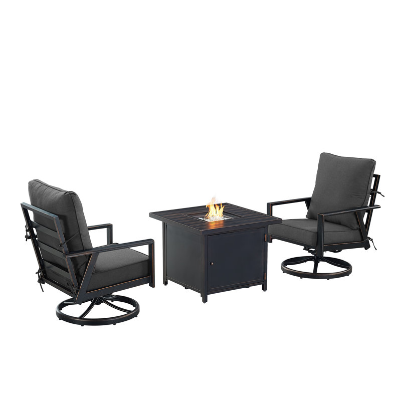 Ensemble bistro noir avec deux chaises, Noir