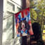 Drapeau patriotique de la maison américaine-112698623