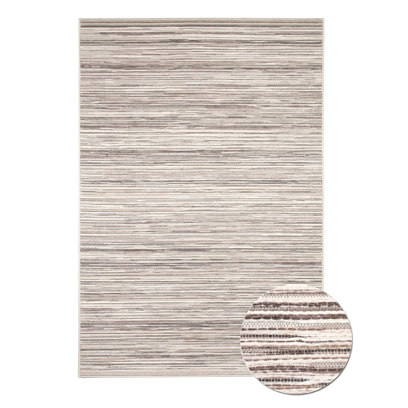 Earnestine Striped Indoor / Outdoor Area Rug, Rectangle 60 x 110cm