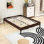 Base de lit plateforme en bois avec lattes-830794219-830794220