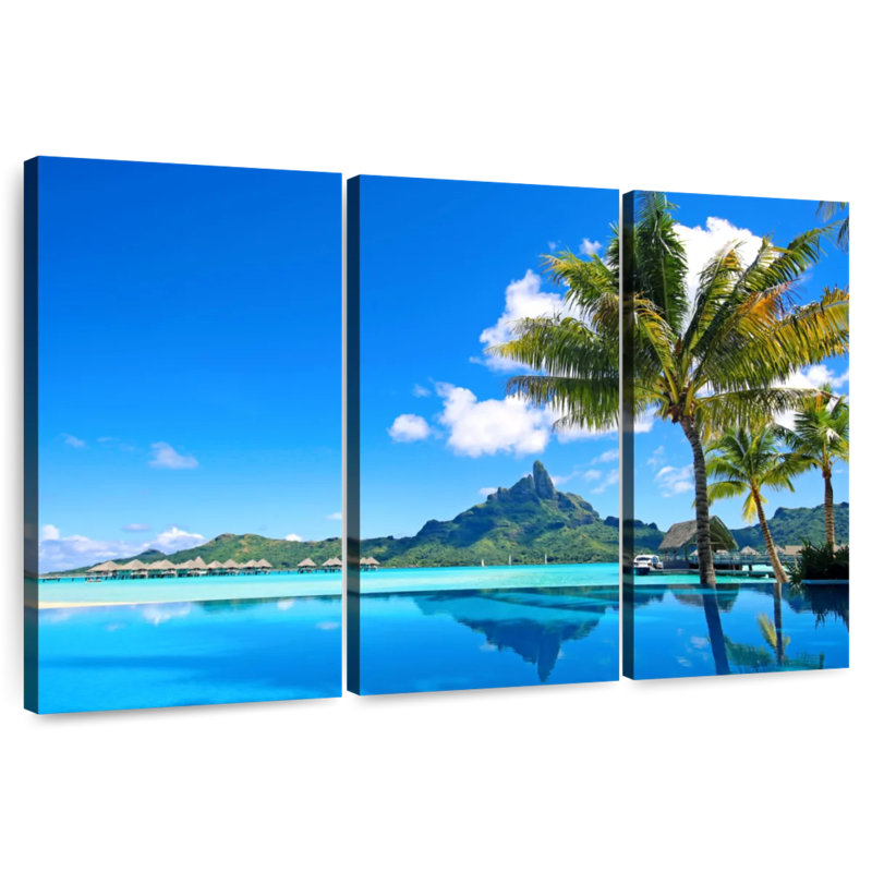 Gillard Bora Bora Tropical Beach, 28" H x 45" W