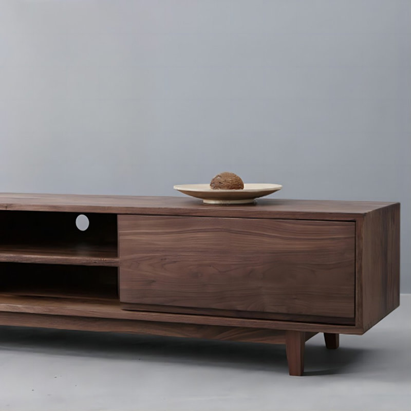 Meuble télé Modern, H 16,14 po x L 70,87 po x l 15,75 po, Brun noisette