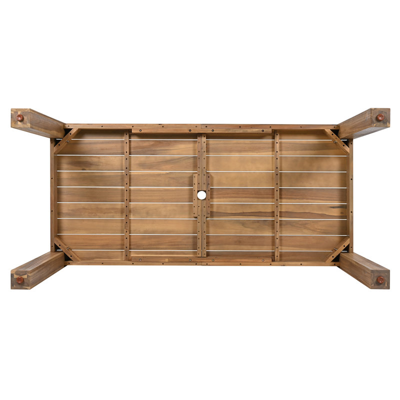 Patio Table And Chairs Set, Light Teak