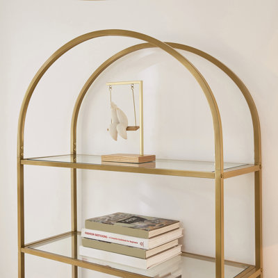 Barbera 183.5cm H x 83cm W Steel Etagere Bookcase