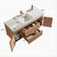 Meuble-lavabo mural simple 48 po avec lavabo en céramique