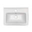 Lavabo de salle de bain mural rectangulaire en céramique 19,88 "x 14,25" avec barre à serviettes et trop-plein noir