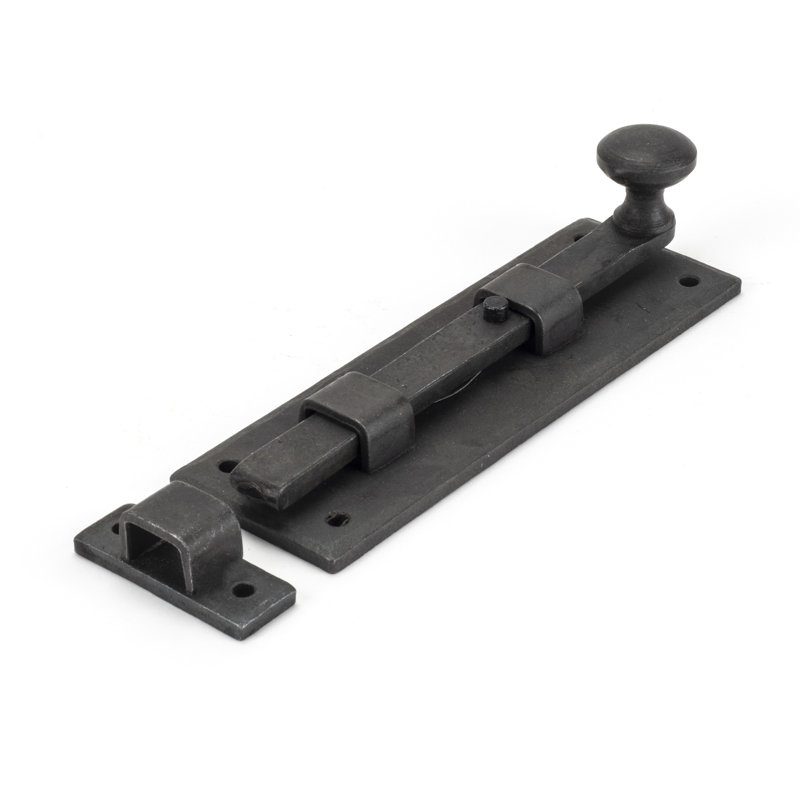 Straight Knob Bolt, 5.2cm H x 15.8cm W x 3.4cm D, Beeswax