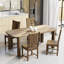 Table de salle à manger en bois massif 80 po x 37 po rectangulaire pour 6 personnes - fini brun moka, table de salle à manger moderne en bois pour la cuisine ou la salle à manger