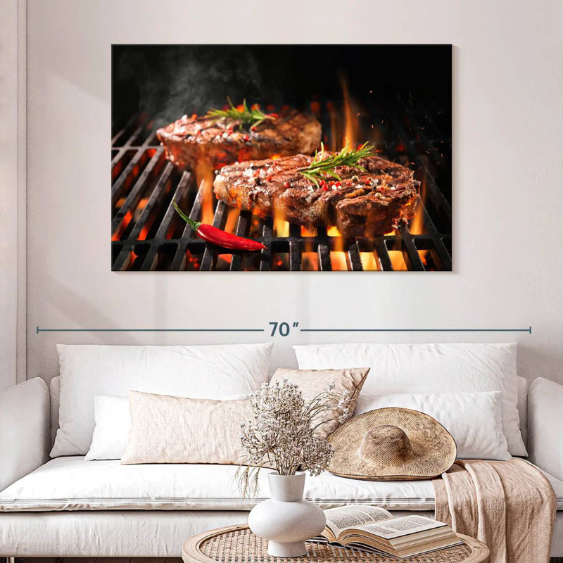 Yarlin Sizzling Beef Steaks, 32" H x 48" W