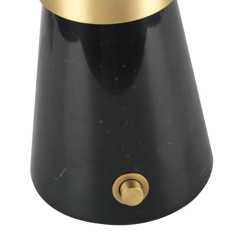 Lampe de table Daye en marbre noir et blanc, 68,5 cm (27 po)