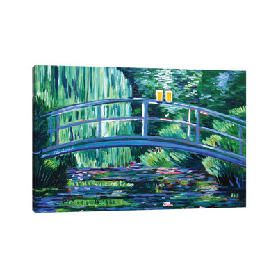 «Monet's Beer Garden» par Scott Clendaniel - peinture sur toile tendue