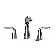 Nasoni Widespread Bathroom Fountain Faucet with Drain Assembly and Filter