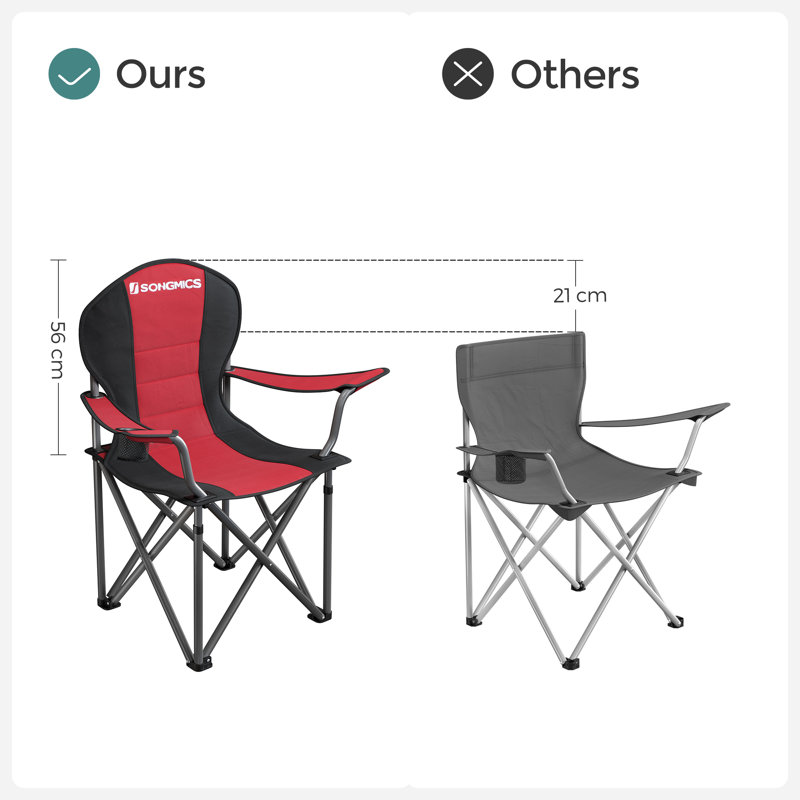 Renitta Folding Camping Chair, Red/Black