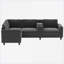Sectional Sofas, L-Shaped 4-Seater 105.5' Corduroy Sofa with Storage, USB, Reversible Seats | Beige | Standard-1061831312
