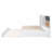 Daybed with Storage Shelves, Blackboard, Cork Board, USB Ports, and Twin Trundle, White-191751405