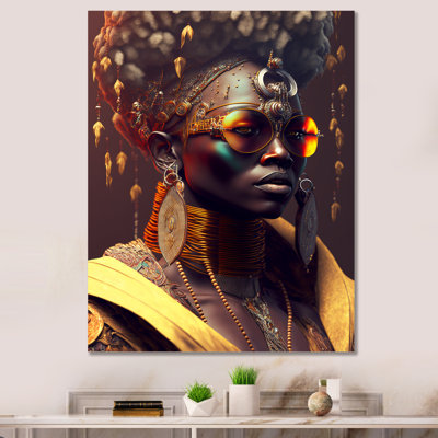 Femme afro-américaine lunettes de soleil Funky Traditiona