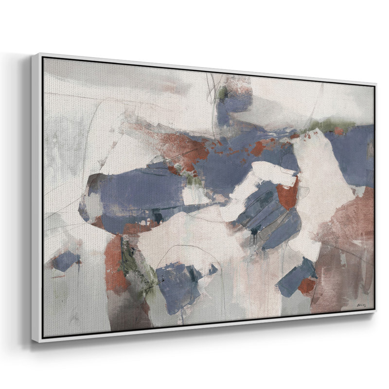 «Blue Abstract», reproduction sur toile, Blanc, H 41 po x l 27 po x P 2 po