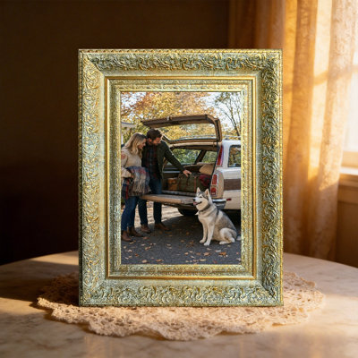 11" x 14" Antique Gold 1PC Simple Picture Frame for Mantel Decor