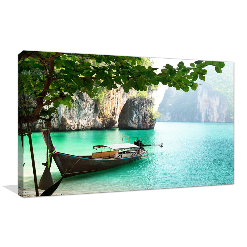 « hidden phi phi island, thaïlande », reproduction de photo sur toile, H 18 po x l 30 po x P 1 po