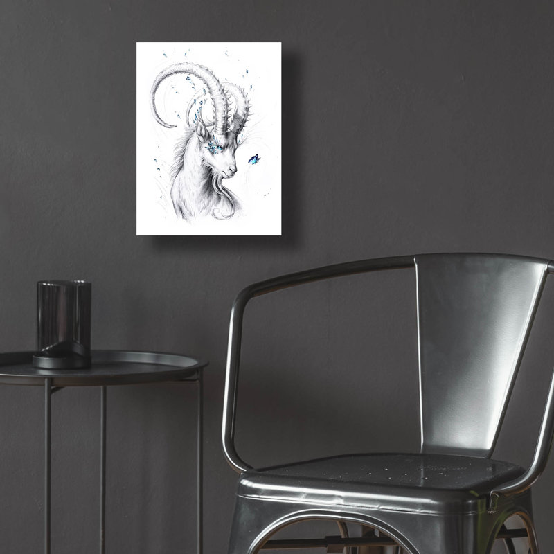 "Capricorne" par JoJoes Art, H 16 po x l 12 po x P 0,13 po
