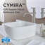 Gerber Cymira 16 po Lavabo de salle de bain doux carré, lavabo en céramique en argile réfractaire émaillée blanche au-dessus du comptoir, cuve d'évier moderne transitionnelle