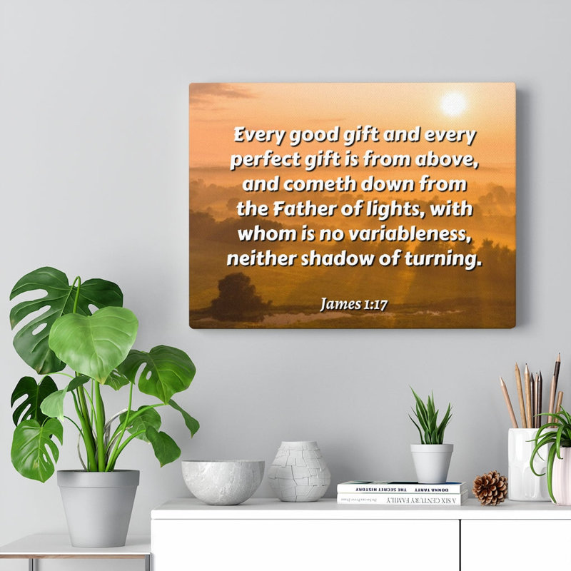 Father Of Light James 1:17 - Wrapped Canvas Print