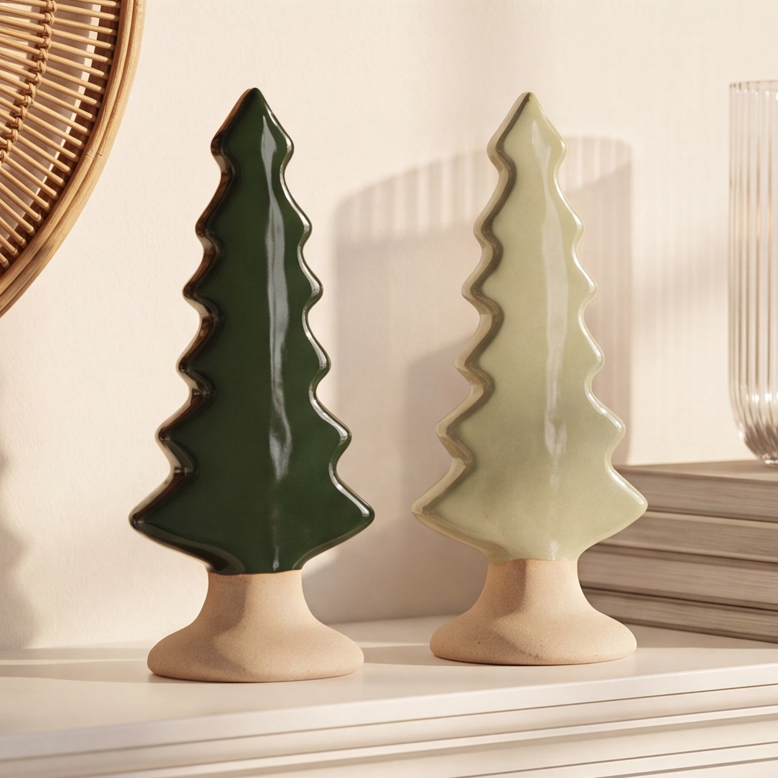 Glazed Stoneware Tabletop Tree