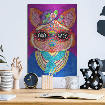 Art mural en métal Trinx «Foxy Lady» par Hello Angel