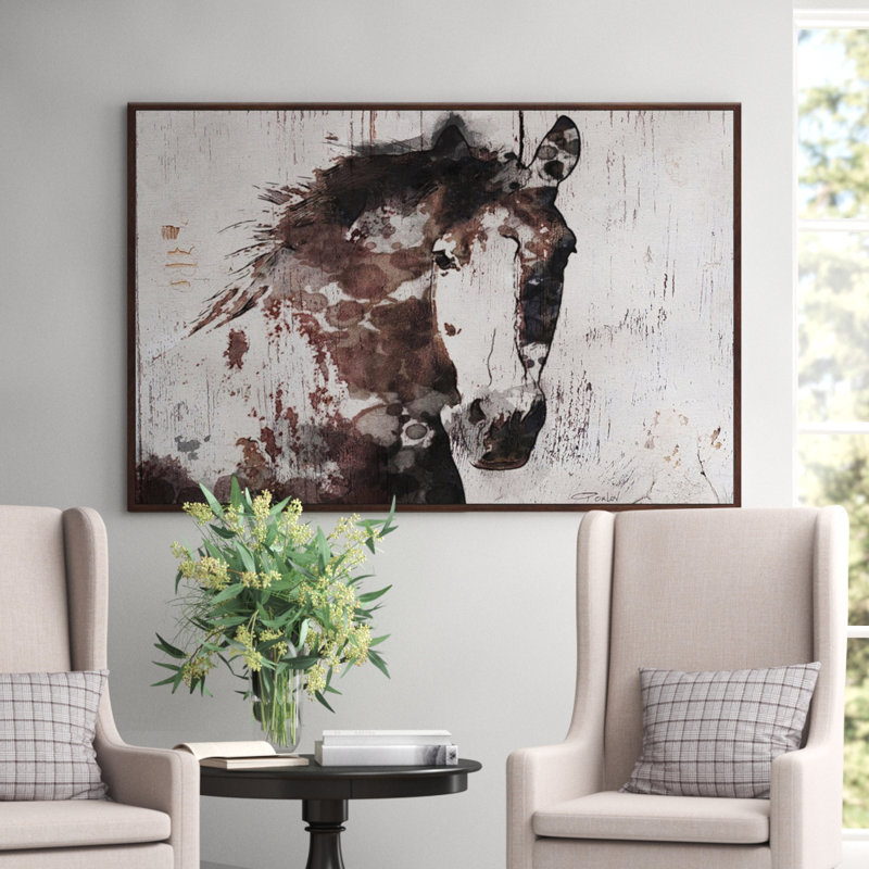 « Gorgeous Horse » d'Irena Orlov - impression sur toile, H 40 po x l 60 po, Reproduction avec cadre flottant, Flotteur