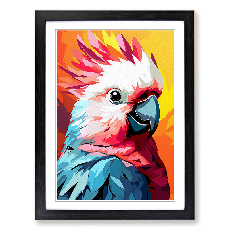 Single Picture Frame Print on Wood, 64cm H x 46cm W, Black Framed
