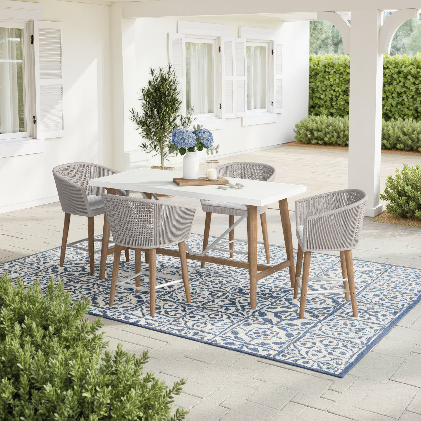 Boyd 72" Eucalyptus Patio Dining Set