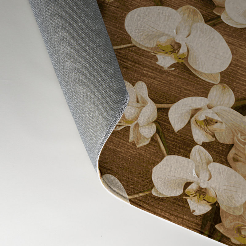 Tapis d'intérieur et d'extérieur brun Botanical, Rectangle 9 pi x 12 pi