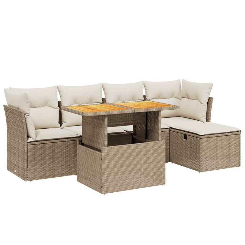 Vidaxl Garden Sofa Set PE Rattan Large Modular Garden Sofa Set