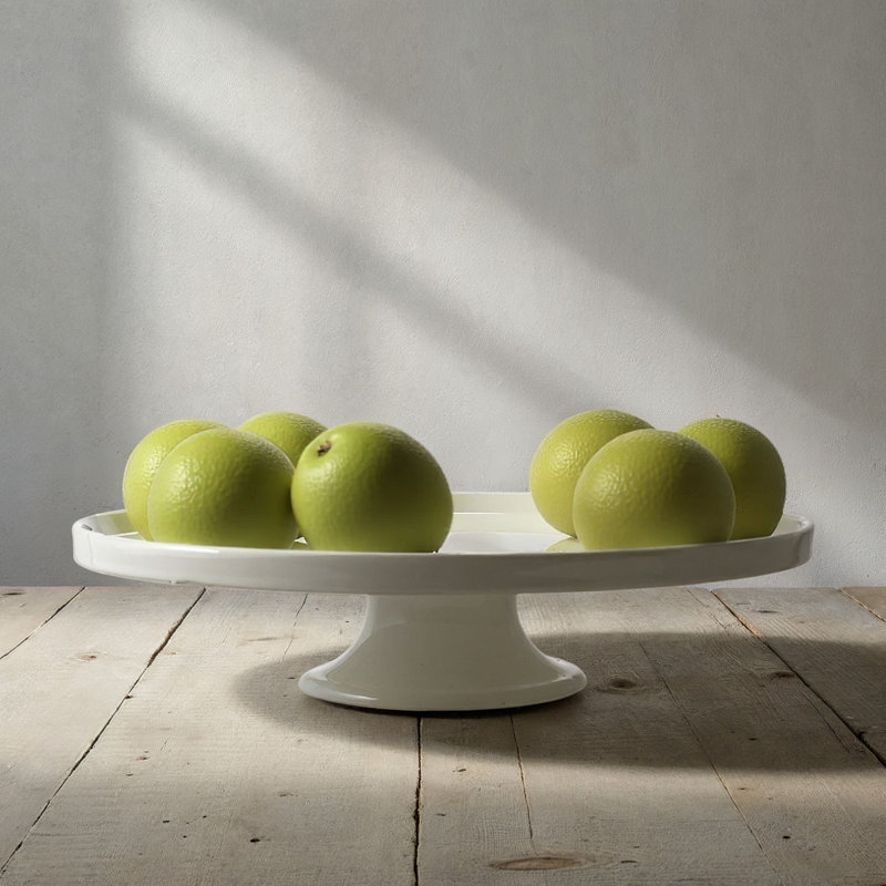 Stoneware Pedestal With Lip