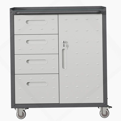 Sturdy Metal Tool Storage Cabinet With Wheels - Tool Storage Cabinet  Garage, Office, And Home Organizer Solutions
