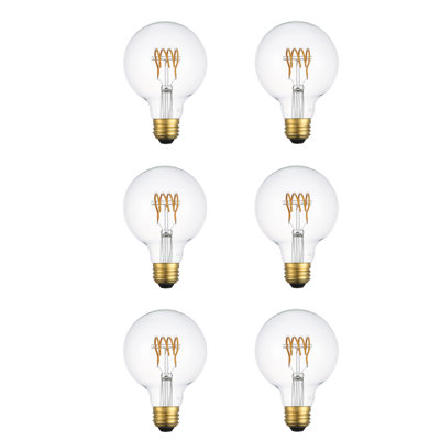 6 watts (équivalant à 40 watts), del g25, ampoule à intensité réglable, blanc chaud (3000k) e26/base moyenne (standard)
