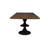 Lolarose Oak Rectangular Solid Wood Top with Iron Base Dining Table
