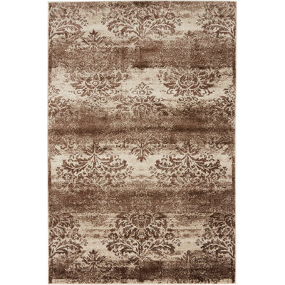 Tapis beige foncé / crème Mathieu