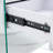 Bedside table with drawers: mdf top, transparent glass sides, simple elegant design, versatile storage solutions (109 characters)