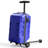 2-In-1 Scooter Suitcase - Kids and Adults Ride-On Luggage With Removable Handle, Airplane Approved Carry-On Trolley Suitcase In Blue/Pink-106258727