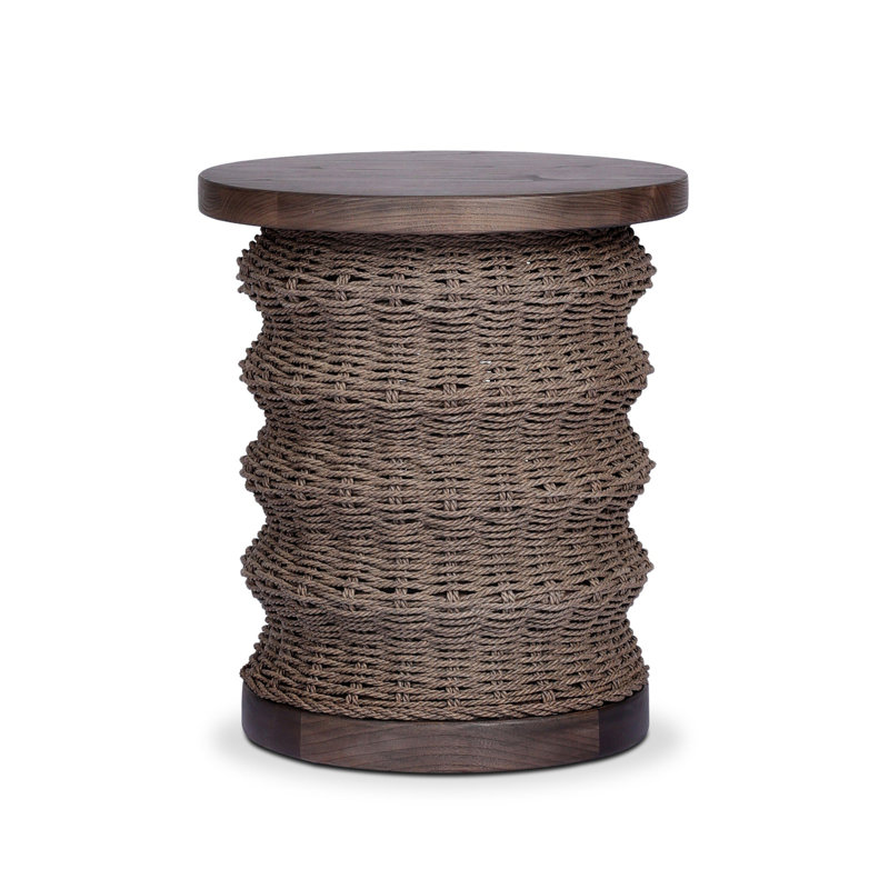 Brailey End Table-Smoked Natural Sungkai, Dark Brown Sungkai