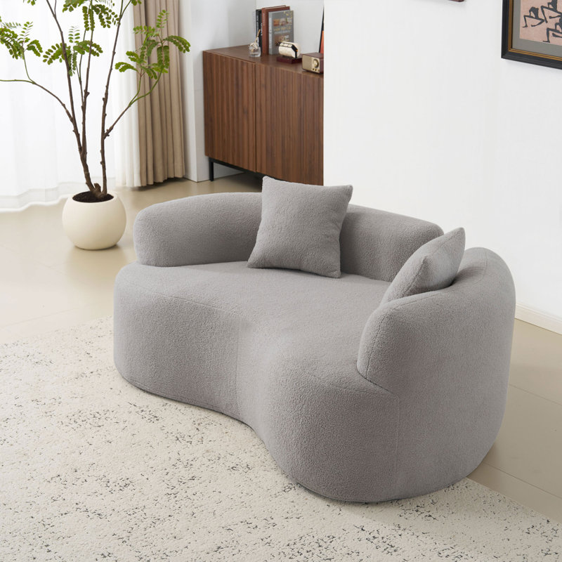 Canapé éponge incurvé à compression complète Boneless, Gris