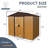 8ft X 4ft Metal Storage Shed With Gloves For Safe Installation - Coffee Backyard Long-lasting Outdoor Needs-118110748