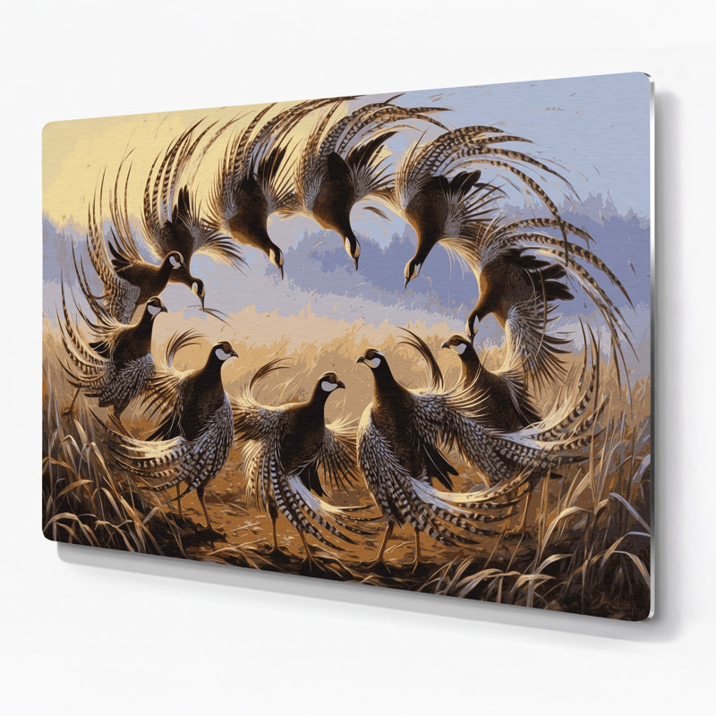 Oiseau gris, art mural gris, H 96 po x l 120 po x P 0,05 po