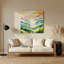 Aquarelle paysage 83, art mural en métal beige-514618691