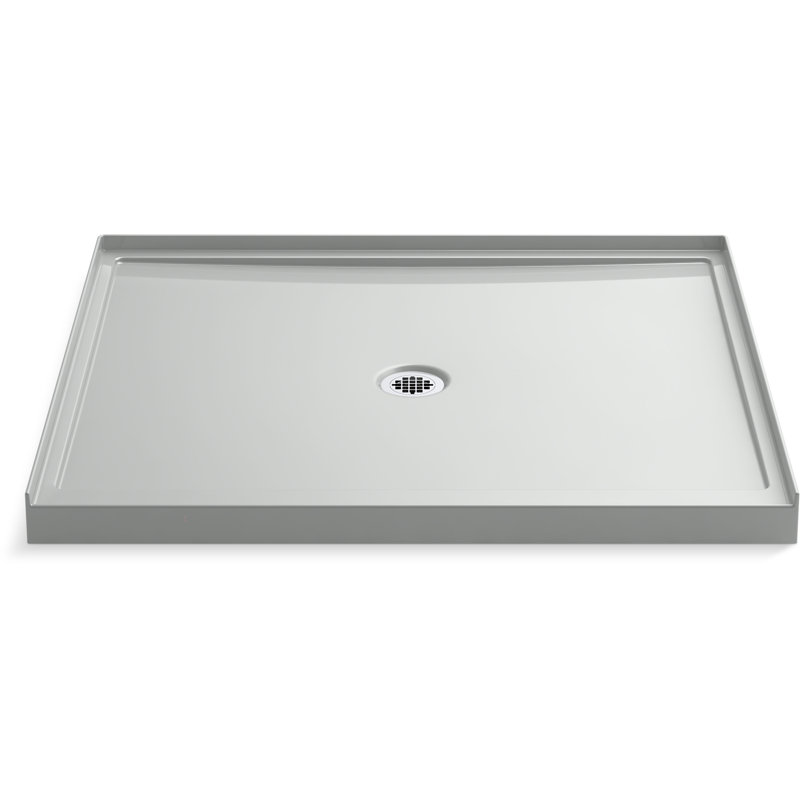 Rely48-In X 42-In Single-Threshold Shower Base With Center Drain
