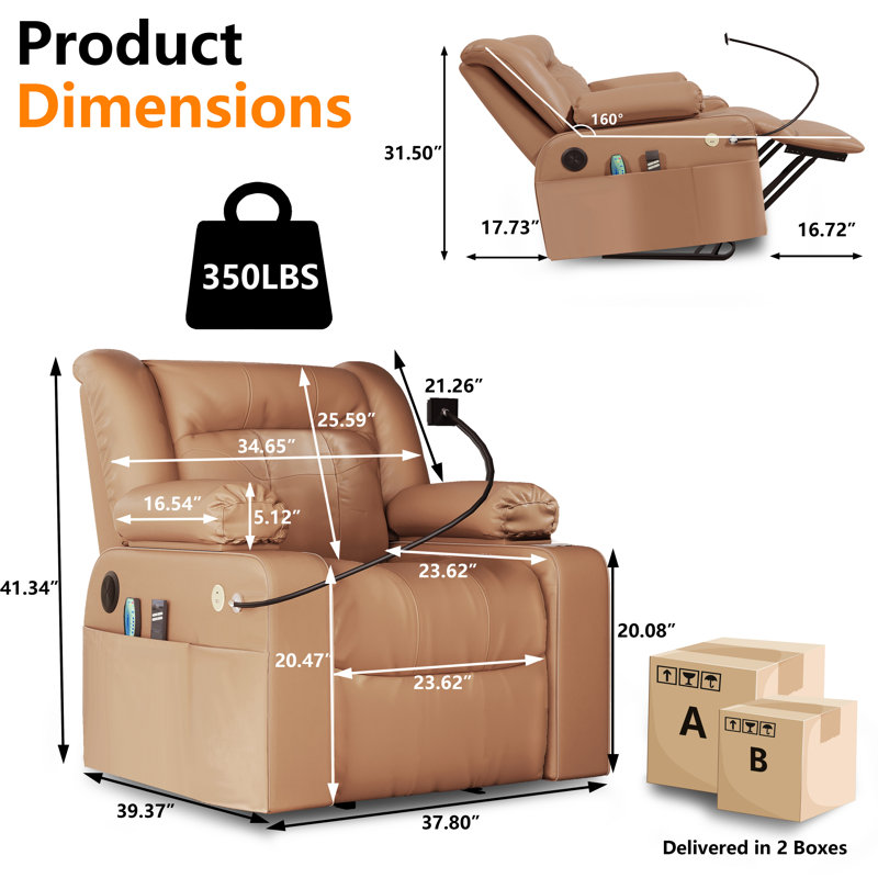 Grand fauteuil inclinable lève-personne électrique